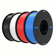 ICERUN 3D Printer Filament 1.75Mm 4Kg,Pla Filament Bulk +/- 0.02Mm,4 Pack 1Kg Spool2.2Lbs 3D Printing Filament Fits for Most Fdm 3D Printers,Black White Blue Red