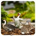 thumbnail image 1 of ICERUN 3Pcs Garden Statues,Acrylic Gray Rabbit,White Goose,and Wild Goose Sculpture Garden Art,Natural Vitality Statues Yard Decorations Outdoor,Style3, 1 of 7