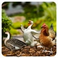 thumbnail image 1 of ICERUN 3Pcs Garden Statues,Acrylic White Goose,Wild Goose,and Hen Sculpture Yard Decor,Animal Figure Statues Garden Statues for Outside,Style4, 1 of 7