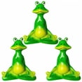 thumbnail image 1 of ICERUN 3Pcs Garden Statues,Resin Green Meditating Frog Sculpture Garden Decorations,Lifelike Texture Outdoor Statues,Style2, 1 of 7