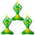 thumbnail image 1 of ICERUN 3Pcs Garden Statues,Resin Green Meditating Frog Sculpture Lawn Ornaments,Rain Resilience Garden Sculptures,Style3, 1 of 7