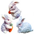 thumbnail image 1 of ICERUN 3Pcs Garden Statues,Resin Mini Rabbit Sculpture Garden Art,Grassy Sprite Statue Yard Decorations Outdoor,Style2, 1 of 5