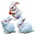 thumbnail image 1 of ICERUN 3Pcs Garden Statues,Resin Mini Rabbit Sculpture Lawn Ornaments,Garden Edge Guardian Garden Sculptures,Style1, 1 of 5