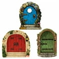 thumbnail image 1 of ICERUN 3Pcs Garden Statues,Wooden Porch Gate Look Yard Decor,Whimsical Entryway Outdoor Decorations for Yard,Style4, 1 of 7