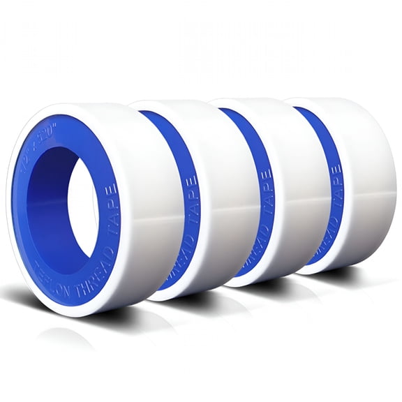 ICERUN 4 Rolls 1/2 Inch(W) X 520 Inches(L) Teflon Plumbers Tape,Pipe Sealing & Plumbing Thread Tape, Water Sealant Seal for Shower Head,White