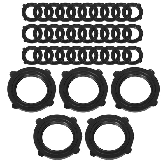 ICERUN 40Pcs Garden Hose Rubber Washers with Self Locking Tabs,Inside Fittings for Garden Hose and Water Faucet Connections,Black