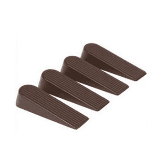 ICERUN 4Pcs Door Stoppers,Non-Slip Door Stoppers for Bottom of Door,Secure Door Stoppers for Security,Brown