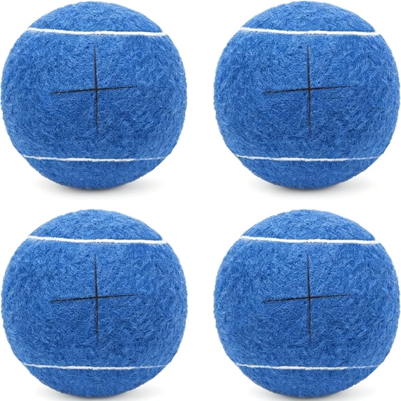 ICERUN 4Pcs-Walker Glide Ball,Precut Walker Tennis Ball for Furniture Legs&Floor Protection,Walkers Leg Universal Precut Glide Ball,Heavy Duty Long Lasting Felt Pad Glide Coverings,Fit Most Walker
