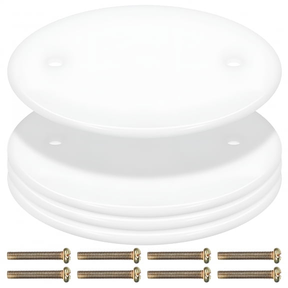 ICERUN 4pcs Ceiling Blank-Up Cover Plate Round Outlet Cover Plastic Electrical Cover Ceiling Holes Blank Cover Wall Plate Electrical Covers