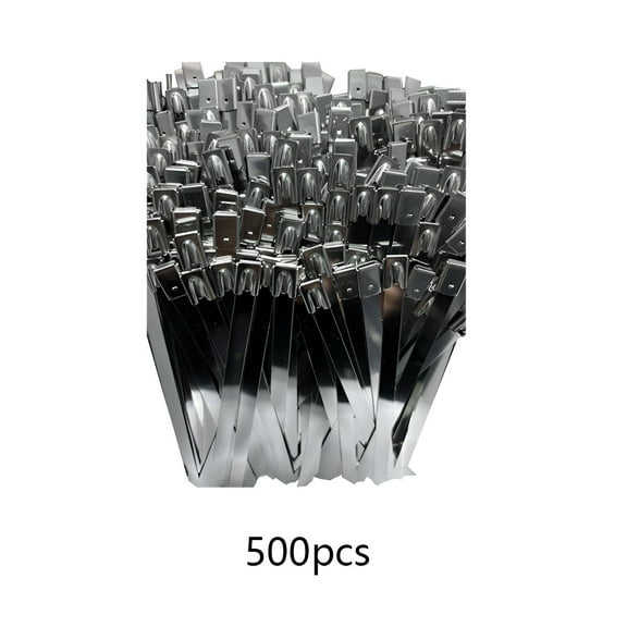 ICERUN 500Pcs Metal Zip Ties,Heat Resistant Heavy Duty Zip Ties,Rust Resistant Zip Ties