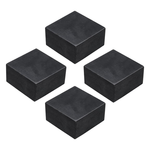 ICERUN 50Mm 4Pcs Rubber Anti-Vibration Hard Pad 25Mm Thickness|Square Vibration Isolation Mats Non-Slip Rubber Blocks,Anti-Skid Anti Noise for Hvac Compressor Air Conditioner