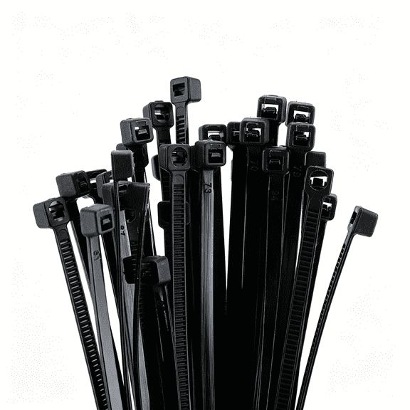 ICERUN Black Zip Ties 6" 40 Lbs Uv Resistant Cable Ties 100 Pack|Self-Locking,Width 0.14",Max Bundle Diameter 1.37",Industrial Grade,Fireproof,Heavy Duty,For Indoor and Outdoor