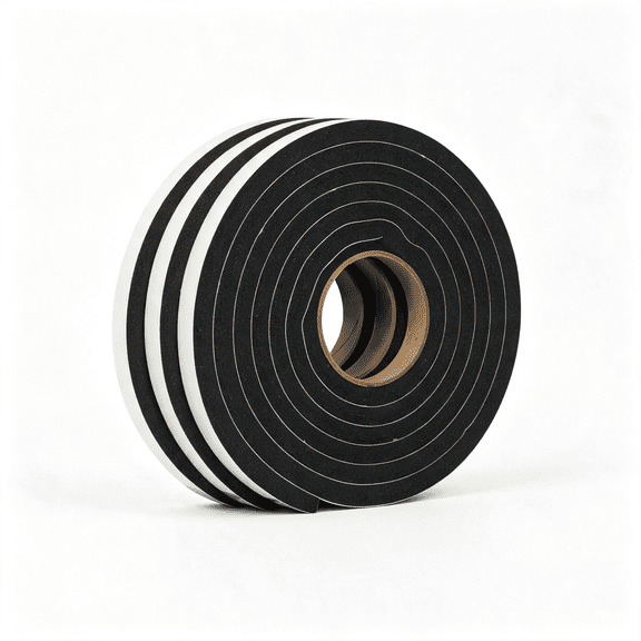 ICERUN Brand Self Adhesive Foam Weatherstrip Seal for Extra Large Gaps,30 Total Feet,Window and Door Seal Strip Foam Tape,3/4-Inch Widex1/2-Inch Thickx10-Feet Long,3 Rolls,Charcoal