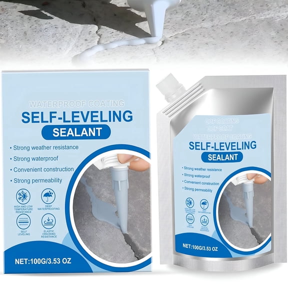 ICERUN Concrete Crack Filler - Self-Leveling Deep Repair Formula, Quick Dry, Driveway & Patio Heavy Duty Sealant for All Climates (3.53Oz)