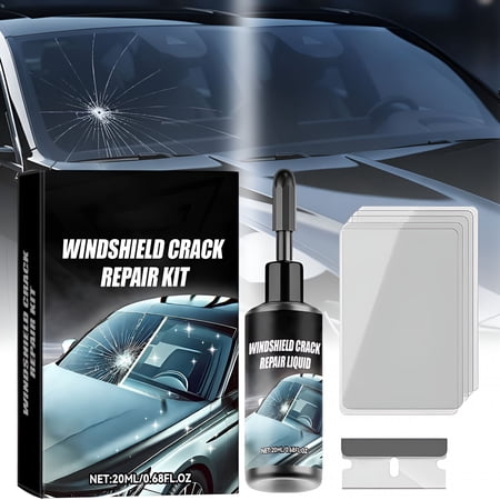 ICERUN Cracked Windshield Repair Kit for Chips and Cracks,Windshield Crack Repair Kit,Glass Repair Liquid for Car Windscreen Tool,Quick Fix Windshield&Glass Repair Tools