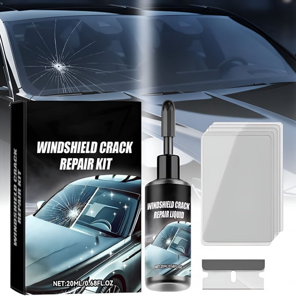ICERUN Cracked Windshield Repair Kit for Chips and Cracks,Windshield Crack Repair Kit,Glass Repair Liquid for Car Windscreen Tool,Quick Fix Windshield&Glass Repair Tools