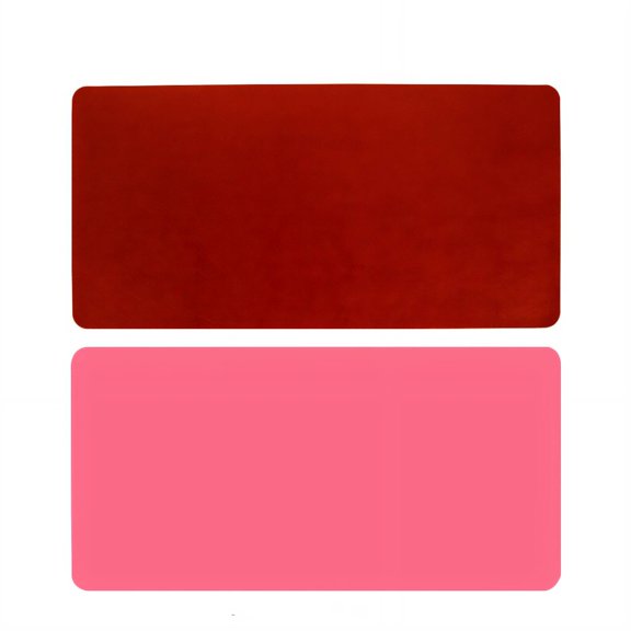 ICERUN Desk Pad,40*60cm Premium Leather Desk Protector Mat,Eye Comfort Portable Roll-Up Leather Desk Mat,Red