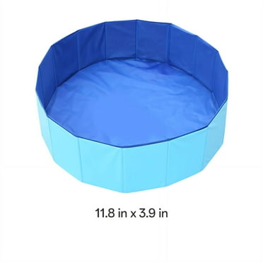 ICERUN Dog Pool Outdoor-Friendly Dog Ball Pit for Small & Senior Pets Quick Drain Hole Dogs Bathing,Blue