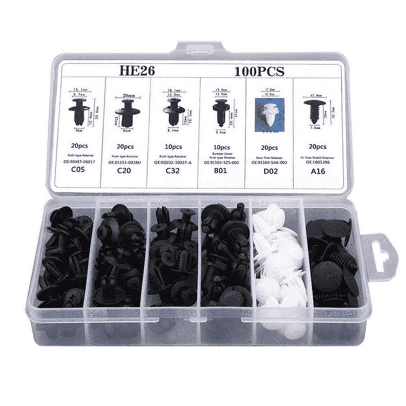 ICERUN Door Panel Clips Retainer Door Dash Rivet Push Clip Car Parts