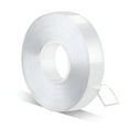 thumbnail image 1 of ICERUN Double Sided Adhesive Tape 1/2inch 10ft Clear Double Sided Tape Heavy Duty Removable Strong Adhesive Mounting Tape No Residue Transparent Tape for Fixing Carpets Poster Craft (Pack of 1 Roll), 1 of 7