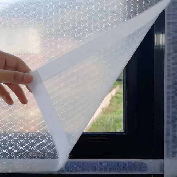 ICERUN Double Thickened 4Mm Thermal Window Film Heat Blocking, Weatherproof Window Insulation Kits, 40X60 In