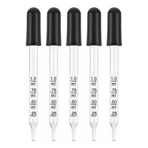 ICERUN Eye Dropper Straight Tip Design Droppers for Oils Simple Handling Pipettes Dropper,Style1