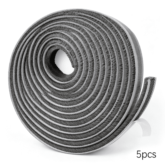 ICERUN Felt Pile Weather Stripping 11/32 Inch X 3/16 Inch X 16 Ft, Sliding Windows and Door Frame Side Brush Seal, Draft Stopper Soundproofing, Door Weather Stripping Grey