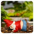 thumbnail image 1 of ICERUN Garden Gnomes,Resin Gnome on Log Fairy Garden Accessories,Clear Beard Texture Dwarf Garden Statues for Outside,Style2, 1 of 7