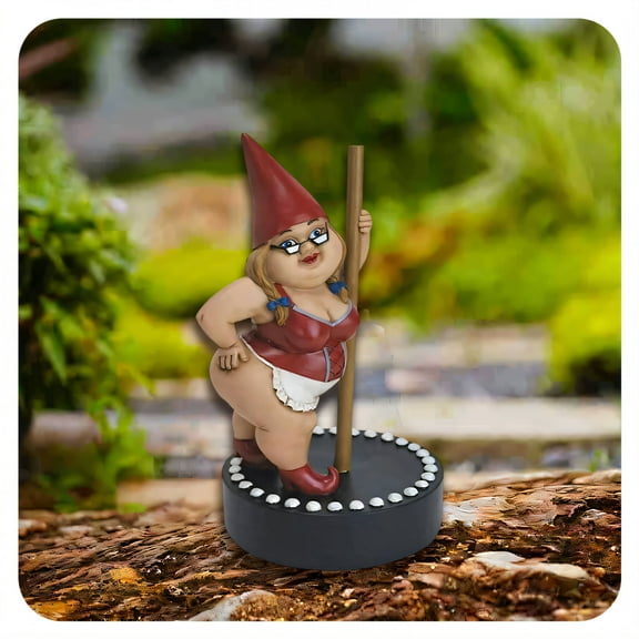 ICERUN Garden Gnomes,Resin Pole Dancer Garden Decorations,Dramatic Figure Lawn Ornaments,Style1