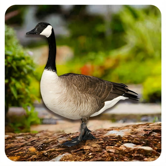 ICERUN Garden Statues,Acrylic Canada Goose Sculpture Garden Decorations,Natural Pose Animal Statues Outdoor Statues,Style2