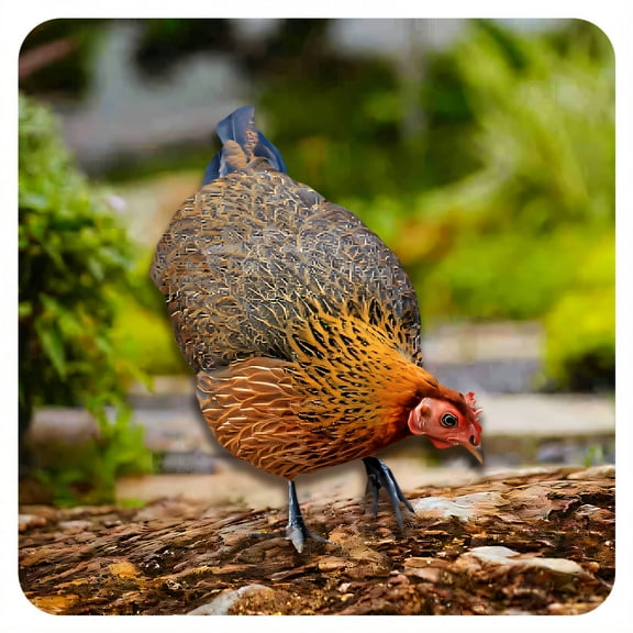 ICERUN Garden Statues,Acrylic Hen Sculpture Garden Decorations,Detailed Carving Hen Outdoor Statues,Style4