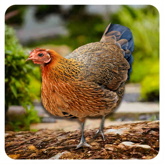 ICERUN Garden Statues,Acrylic Hen Sculpture Yard Art,Translucent Colors Statues Outdoor Garden Decor,Style3