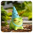 thumbnail image 1 of ICERUN Garden Statues,Resin Blue Hat Frog Sculpture Fairy Garden Accessories,Watermelon Hat Texture Frog Outdoor Decorations for Yard,Style2, 1 of 7