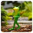 thumbnail image 1 of ICERUN Garden Statues,Resin Traveling Frog Sculpture Garden Decorations,Detailed Carving Texture Outdoor Statues,Style1, 1 of 7