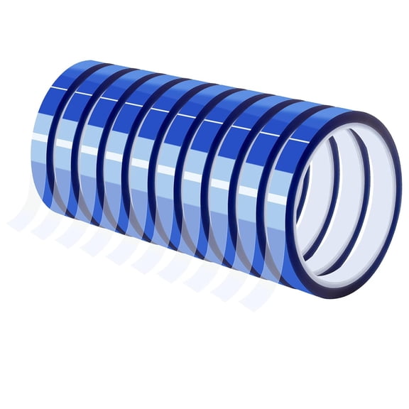 ICERUN Heat Tape for Sublimation, 10 Rolls Heat Resistant Tape 10Mm 30M(98Ft) | No Residue Heat Transfer Tape Sublimation Heat Tape for Press Electronic Soldering Insulation