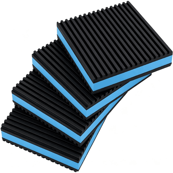 ICERUN Heavy Duty Anti Vibration Pads-Mechanical Vibration Damping Pads 4"X 4"X7/8 Sound Isolation Mats for Air Conditioner,Compressors,Hvac,Washer Dryer,Treadmill(4 Pack)