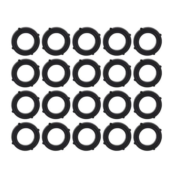 ICERUN Hose Washers,Durable Rubber Leak-Proof Seals for Garden Hoses, Irrigation Systems,and Water Faucets,Black,20 Pack