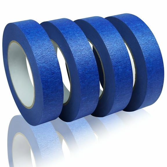 ICERUN Painters Tape 2 Inch Wide, 4 Packs Blue, 2x55 Yards per Roll, for Painting, Crafting, Labeling, DIY, Surface Protection.