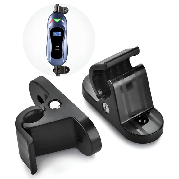 ICERUN Portable EV Charger Holder Bracket (2 Pack), Universal Wall Mount Control Box Organizer, Weatherproof Steel Charging Cable Management for Garage, Home, and Office