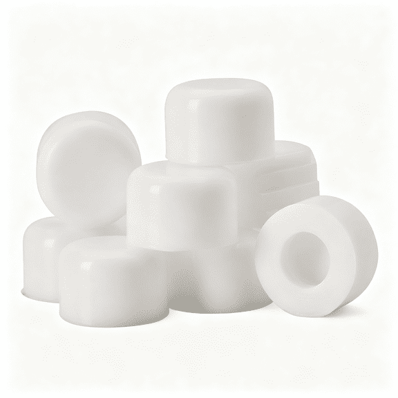 ICERUN Premium Rubber Door Stop Stud Replacement Tips Doorstopper Bumpers,Springe Hinge End Caps for Wall & Floor Protection Universal Size (Premium Rubber Rubber Door Stop) White