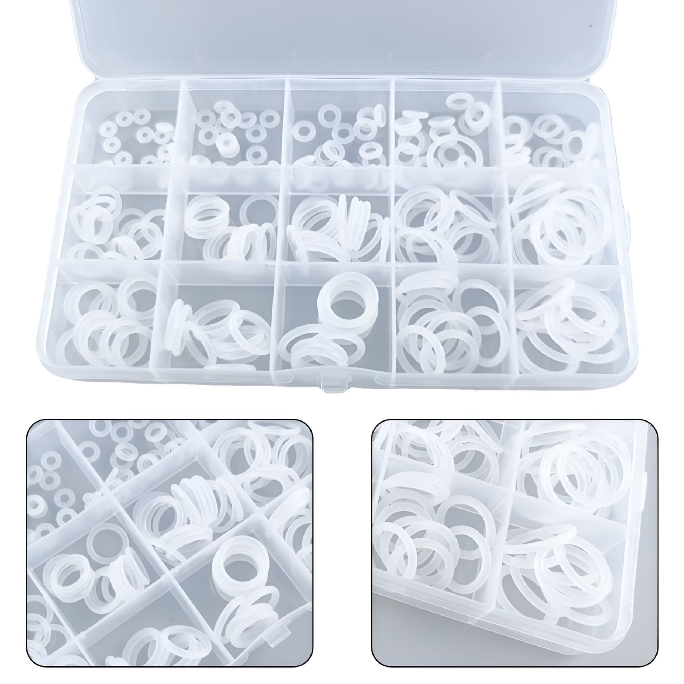 Fluorine Rubber O Rings 6mm OD, 4mm ID 1mm Width Seal Gasket Green 150Pcs