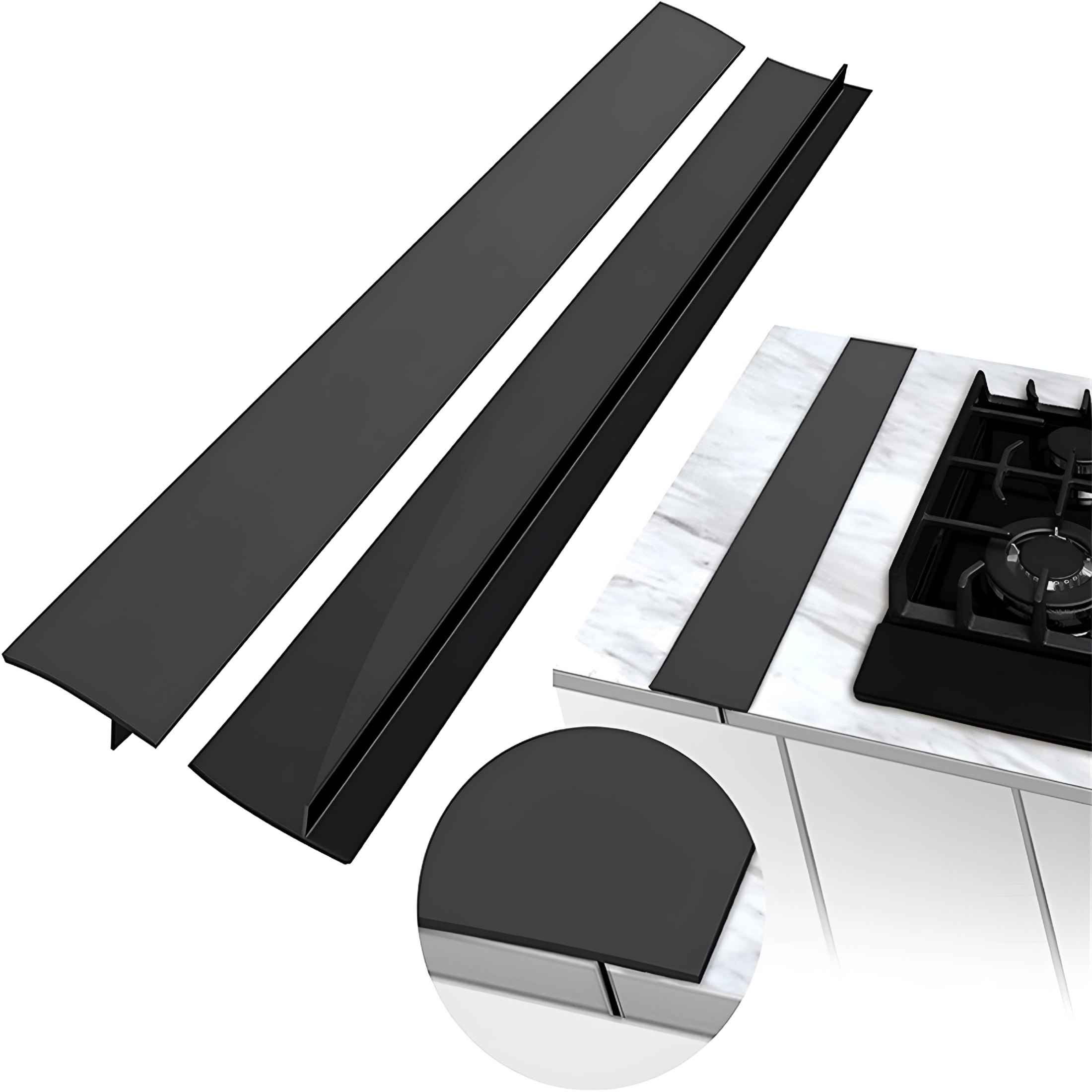 ICERUN Silicone Stove Gap Filler,Countertop Seal Strip for Kitchen,Heat ...