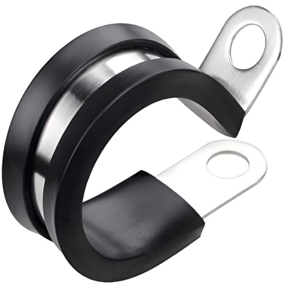 ICERUN Stainless Steel Cable Clamp,12 Pack,Rubber Cushioned (5/8 Inch)