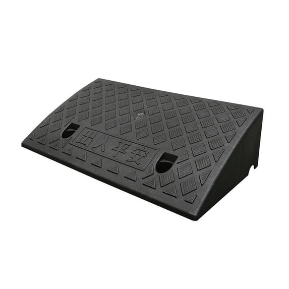ICERUN Wheelchair Ramp,50*27*13cm Anti-Slip Surface Threshold Ramps for Doorways,Easy Installation Drainage Design Wheelchair Ramps for Home Steps,Black