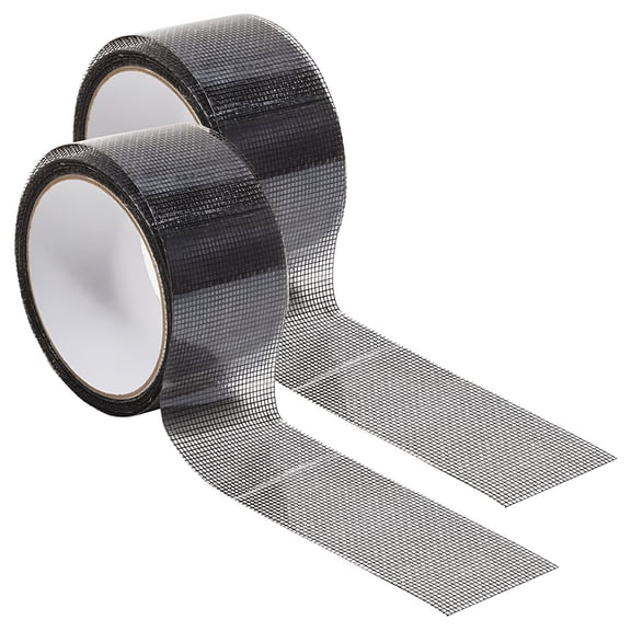 ICERUN Window Screen Kit Tape 2X80'' Strong Adhesive Fiberglass Covering Mesh Tape For Covering Window Door Tears Holes Screen Patch Kit Black 1 * Window Screen Repair Patch