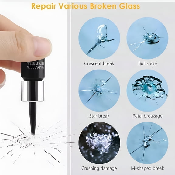 ICERUN Windshield Crack Repair Kit Car Windscreen Repair Tool Vehicle Window Nano Glass Fluid,Cracks Quick Fix Fluid