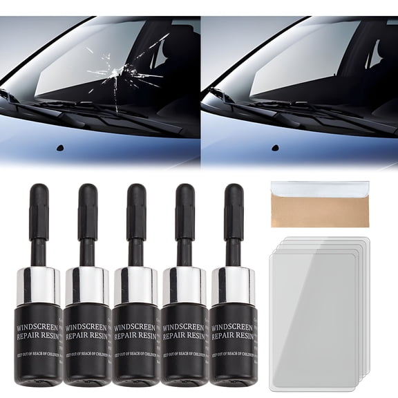 VELIMO Windshield Repair Kit,Resin Glass Crack Chip Fix for Car Windshield Bullseye Star Crack