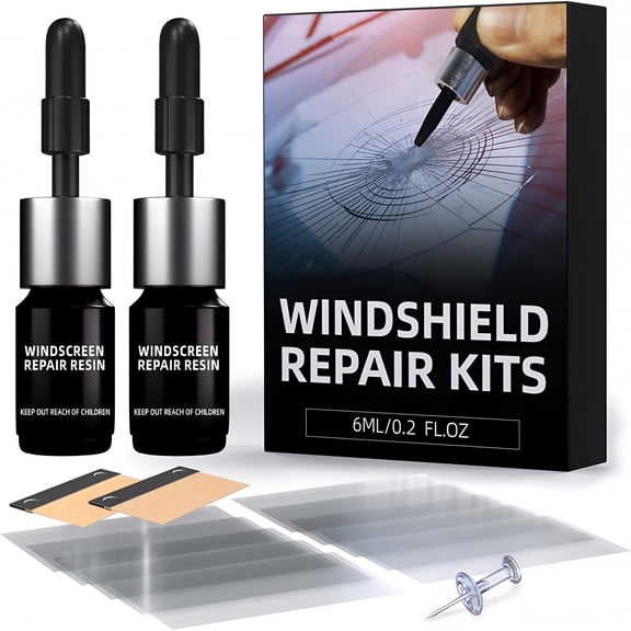 ICERUN Windshield Repair Set Glass Crack Quick Repair Liquid for Chips,Scratches and Cracks