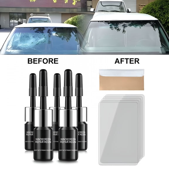 ICERUN Windshield Resin Fluid for Car Window Cracks Automotive Glass Repair Tool Kit, 5/10Pcs