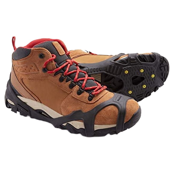 ICETRAX V3 Tungsten Winter Ice Grips for Shoes and Boots - Ice Cleats for Snow and Ice, StayON Toe, Reflective Heel